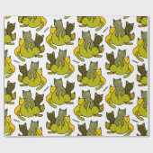 Papier Cadeau Les chatons d'olive (Plat)