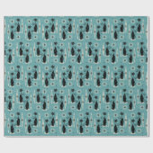 Papier Cadeau Les chats atomiques rétro-américains du milieu du (Plat)