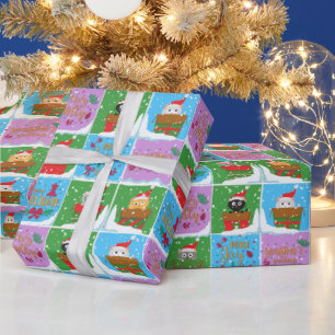 Papier Cadeau Les chats dans les jours fériés Motif