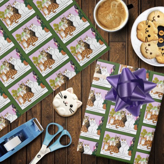 Papier Cadeau Les chats sont en charge