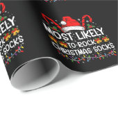 Papier Cadeau Les Chaussettes De Noël Les Plus Susceptibles D'Ar (Coin rond)