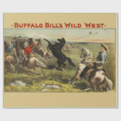 Papier Cadeau Les Chevaux de l'Ouest sauvage de Buffalo Bill (Plat)
