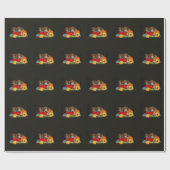 Papier Cadeau Les Chiens de Bulldog (Plat)