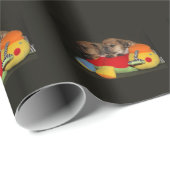 Papier Cadeau Les Chiens de Bulldog (Coin rond)