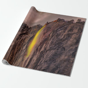 PAPIER CADEAU LES CHUTES D'EAU SOUS LE SKI BLANC