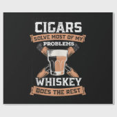 Papier Cadeau Les Cigares Résolvent La Plupart De Mes Problèmes (Plat)