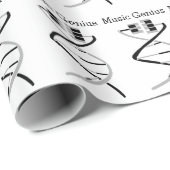 Papier Cadeau Les clés de l'ADN du gène de la musique (Coin rond)