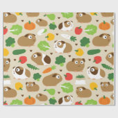 Papier Cadeau Les Cochons de Guinée et leurs crapets (Plat)