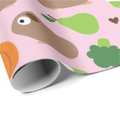 Papier Cadeau Les Cochons de Guinée et leurs crapets (Coin rond)