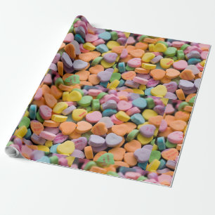 PAPIER CADEAU LES COEURS DE LA CANDIDATURE DE VALENTINE AVEC DES