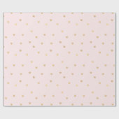 Papier Cadeau Les coeurs d'or rougissent rose (Plat)
