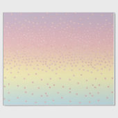 Papier Cadeau Les confettis roses élégants de parties (Plat)