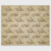 Papier Cadeau Les créatures de la mer du Vieux-Monde sur les Bro (Plat)