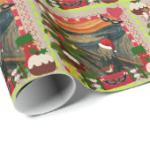 Papier Cadeau les cris hideux noël (Coin rond)