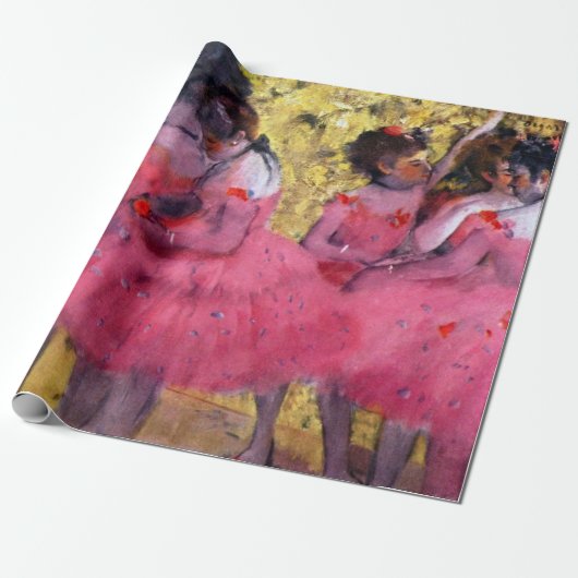 Papier Cadeau Les Danseuses roses, avant le ballet d'Edgar Degas (Déroulé)
