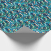 Papier Cadeau Les dauphins nagent (Coin)