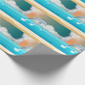 Papier Cadeau les dauphins qui brassent dans l'océan (Coin)