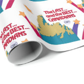 Papier Cadeau Les Derniers et les meilleurs Canadiens (Coin rond)