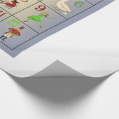 Papier Cadeau Les douze jours de l'affiche de chanson de Noël (Coin)