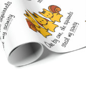 Papier Cadeau Les écureuils volent ma santé d'esprit (Coin rond)