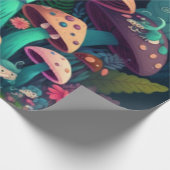 Papier Cadeau Les elfes de champignons dans le champ (Coin)