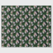 Papier Cadeau Les énergies de l'Iris rose Art Floral Abstrait (Plat)