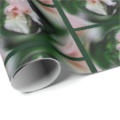 Papier Cadeau Les énergies de l'Iris rose Art Floral Abstrait (Coin rond)