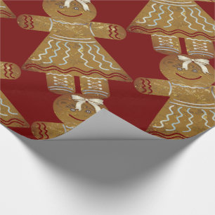 Papier Cadeau Les enfants en pain d'épice Noël