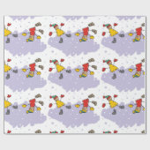 Papier Cadeau Les Enfants Jouent Dans Le Papier Enveloppant La N (Plat)