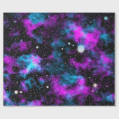 Papier Cadeau Les étoiles cosmiques de la Galaxie de l'espace ma (Plat)