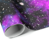 Papier Cadeau Les étoiles cosmiques de la Galaxie de l'espace ma (Coin rond)