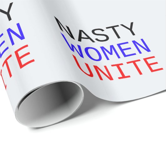 Papier Cadeau Les femmes méchantes unissent (Coin rond)