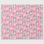 Papier Cadeau Les fentes de la Saint-Valentin Envelopper le papi (Plat)