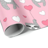 Papier Cadeau Les fentes de la Saint-Valentin Envelopper le papi (Coin rond)