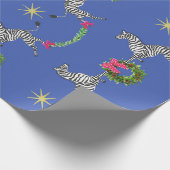 Papier Cadeau Les Fêtes en bleu (Coin)