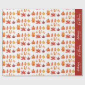 Papier Cadeau Les feuilles d'automne sont des fleurs Motif de de (Plat)