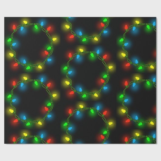 Papier Cadeau Les Feux de Noël (Plat)