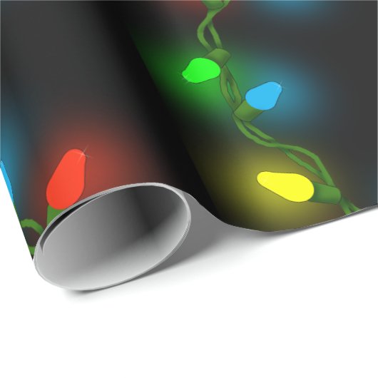 Papier Cadeau Les Feux de Noël (Coin rond)