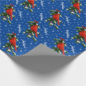 Papier Cadeau Les flocons cardinaux et Holly (Coin)