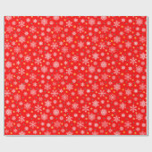 Papier Cadeau Les flocons de neige de différentes formes festive (Plat)