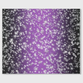 Papier Cadeau Les flocons de neige et les étincelles au-dessus d (Plat)