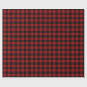 Papier Cadeau Les flocons de neige sur Buffalo Plaid (Plat)