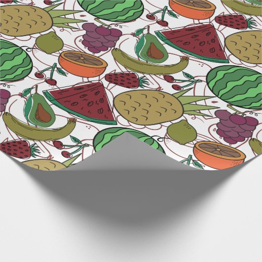 Papier Cadeau Les Fruits sautés | Fruit surface pattern 25 (Coin)