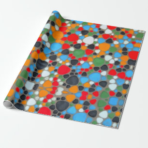 Papier Cadeau Les galets de couleur au sol