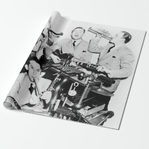 Papier Cadeau Les garçons dans le bandvintage, musique, groupe,