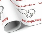 Papier Cadeau Les Gardes De Sécurité Le Font Toute La Nuit (Coin rond)