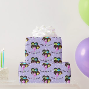 Papier Cadeau Les gens amusants Ballons d'anniversaire sur les p
