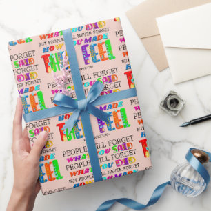 Papier Cadeau Les gens n'oublieront jamais ce que vous leur avez