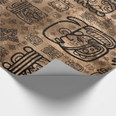 Papier Cadeau Les glyphs et le motif maya d'ornements - (Coin)