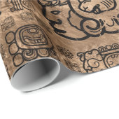 Papier Cadeau Les glyphs et le motif maya d'ornements - (Coin rond)